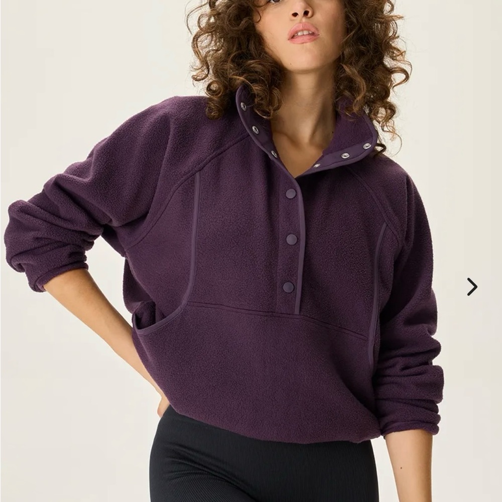 Outdoor Voices RecFleece Purple Snap Pullover (Size Small)